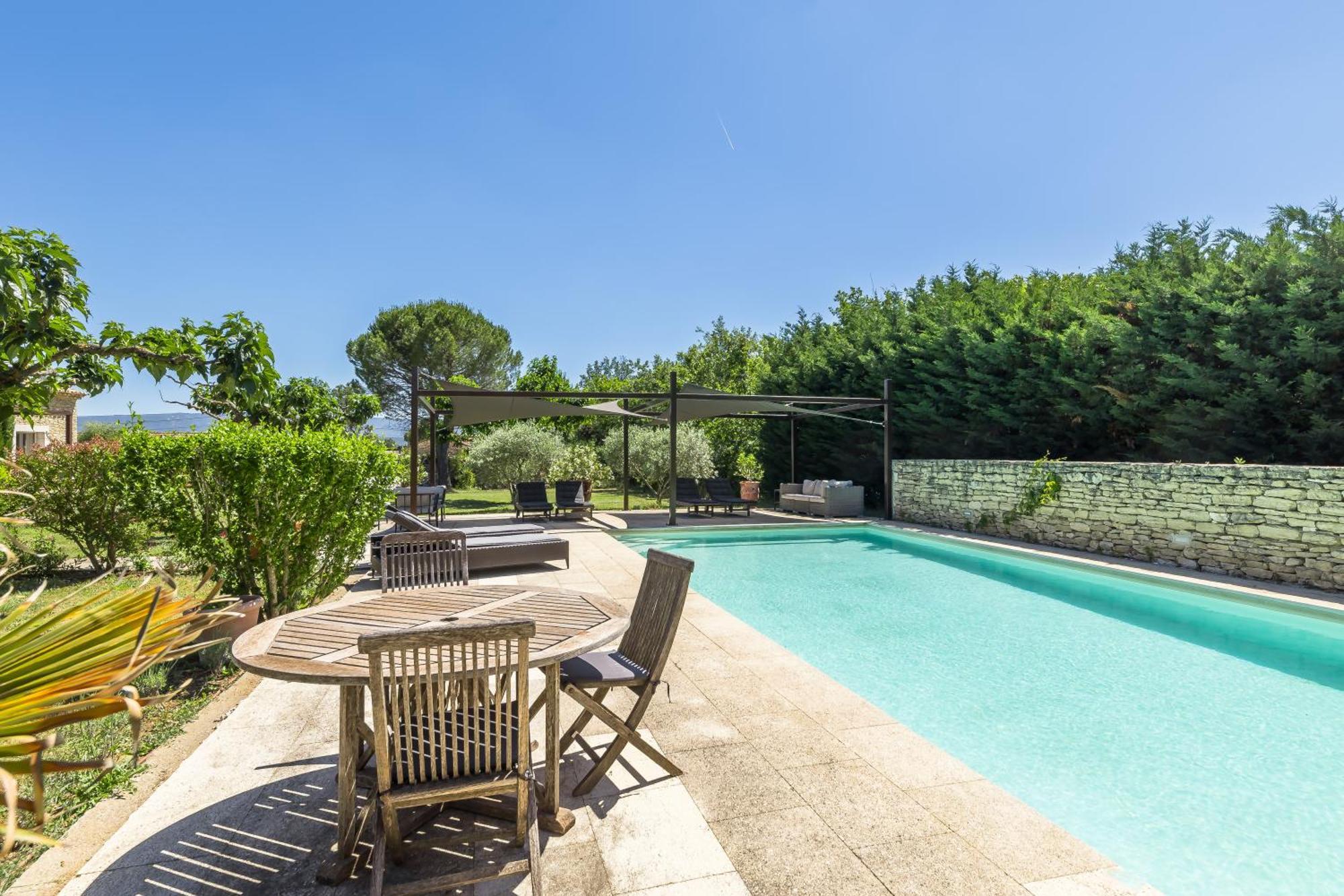 Mas Oréa côté piscine Gordes Extérieur photo